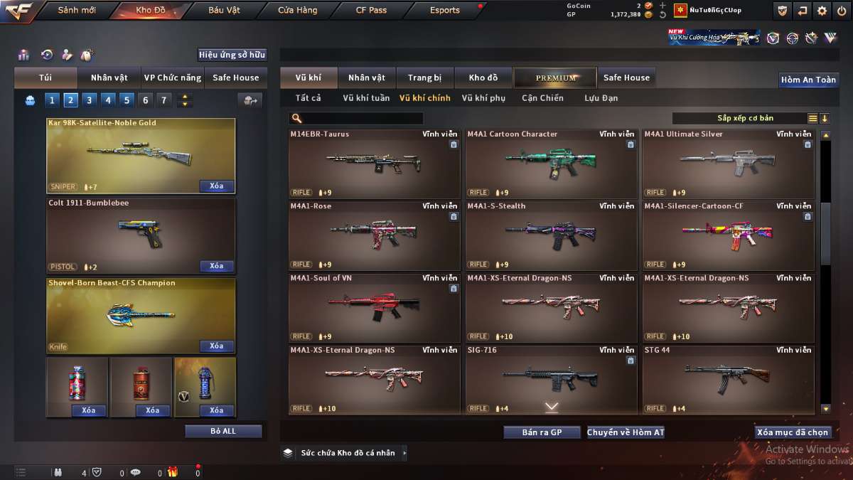 shop acc cf uy tin gia re